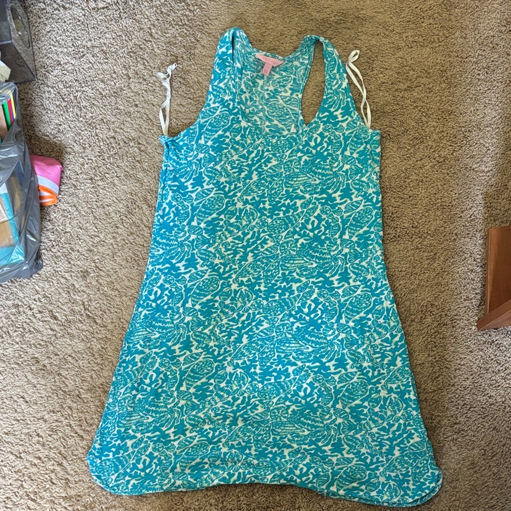 Lilly Pulitzer Teal and White Dress